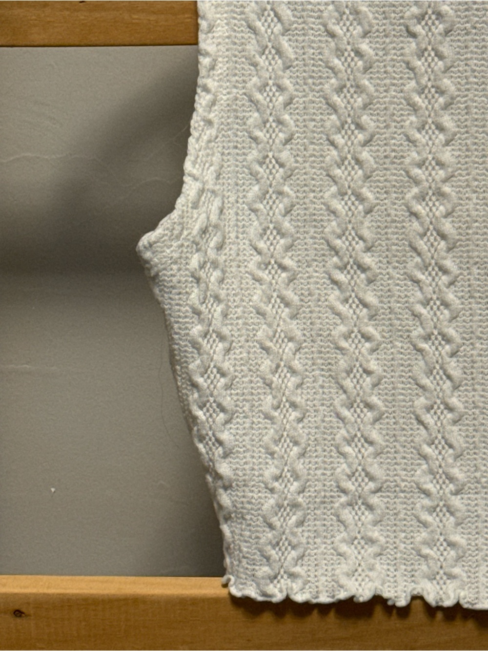 Forever 21 White Cable Knit Sleeveless Mock Neck Tank - Picture 9 of 9